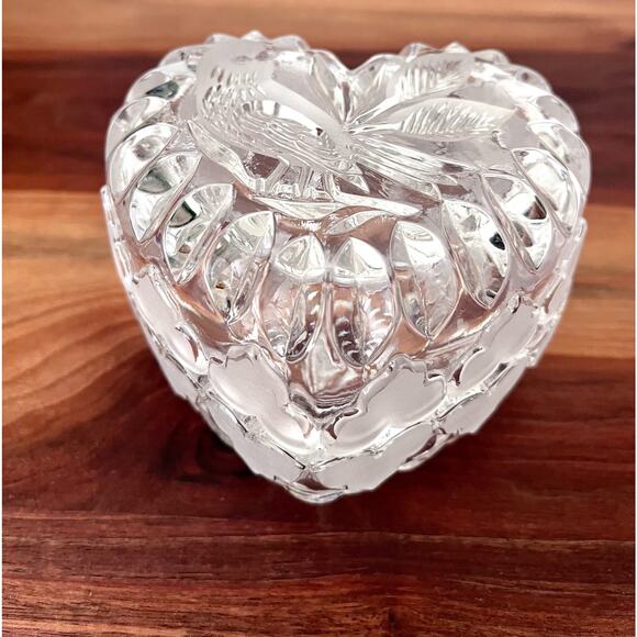 Hofbauer The Byrdes Collection Heart Box 1416 Leaded Crystal Trinket Box NIB - Picture 1 of 15
